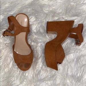 Open-Toe Platform Block Heels